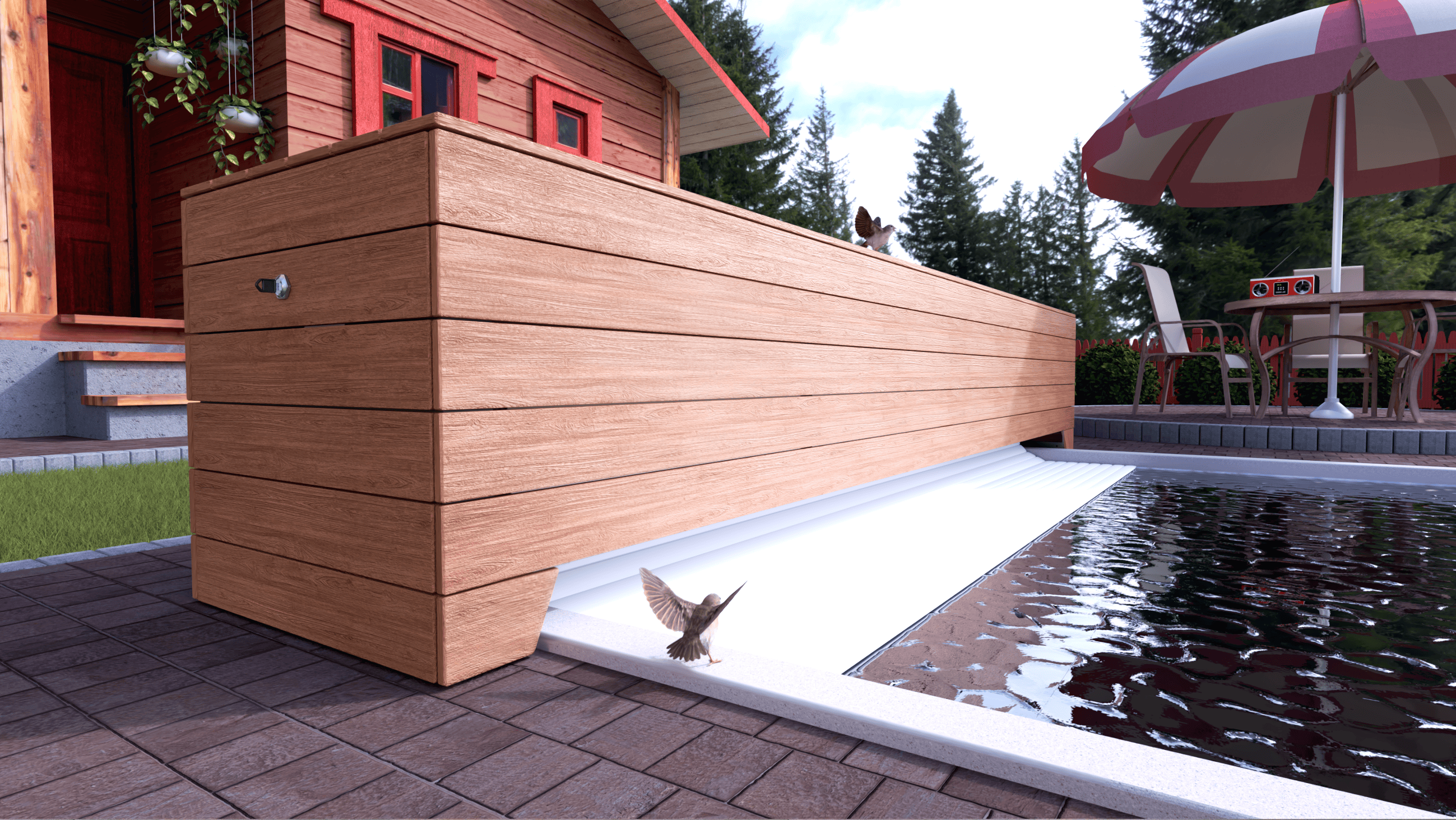 Box winder, Liderpool roller shutters, pool covers