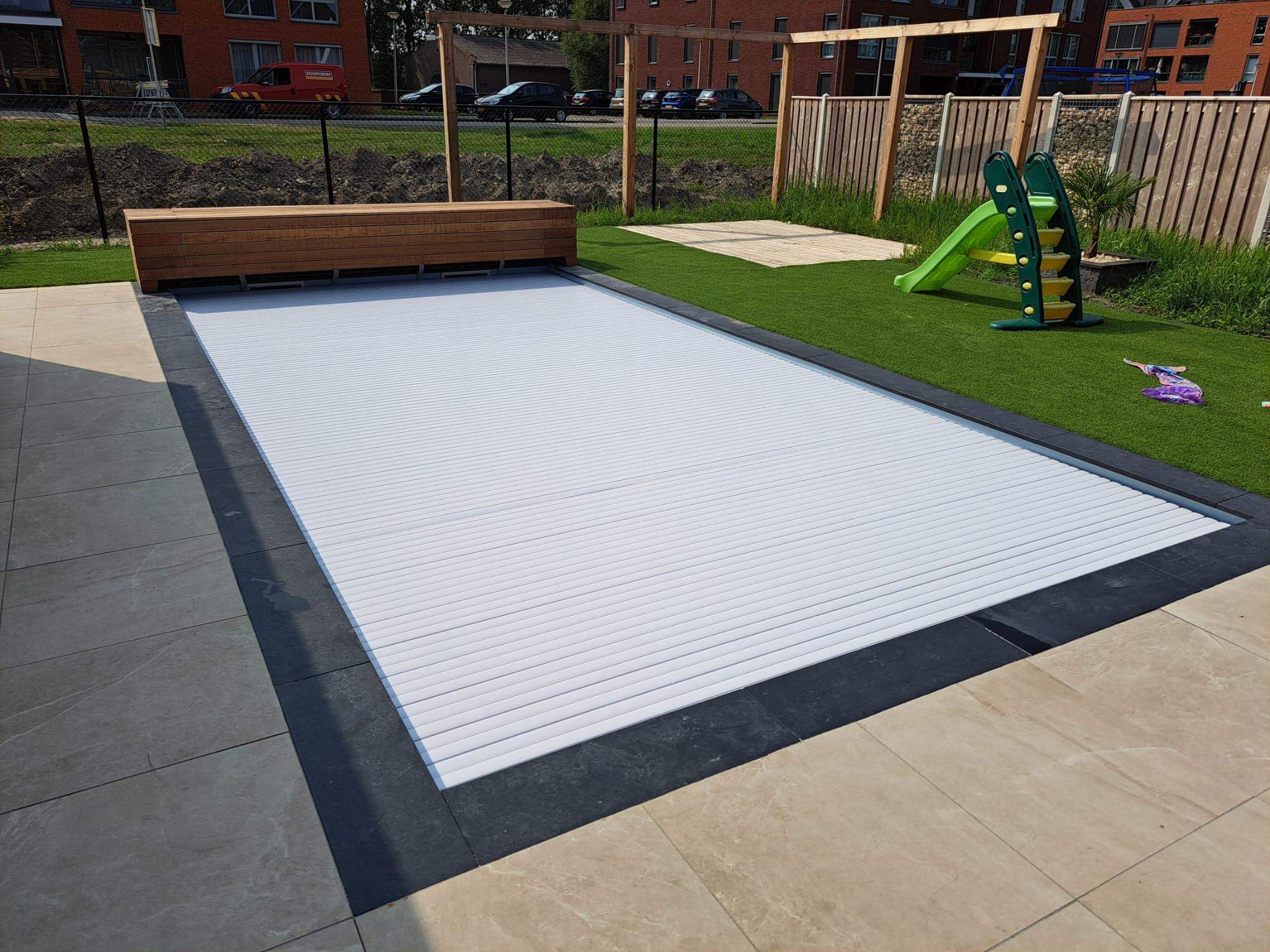 Box surface winder, pool roller shutter, Liderpool pool Covers 