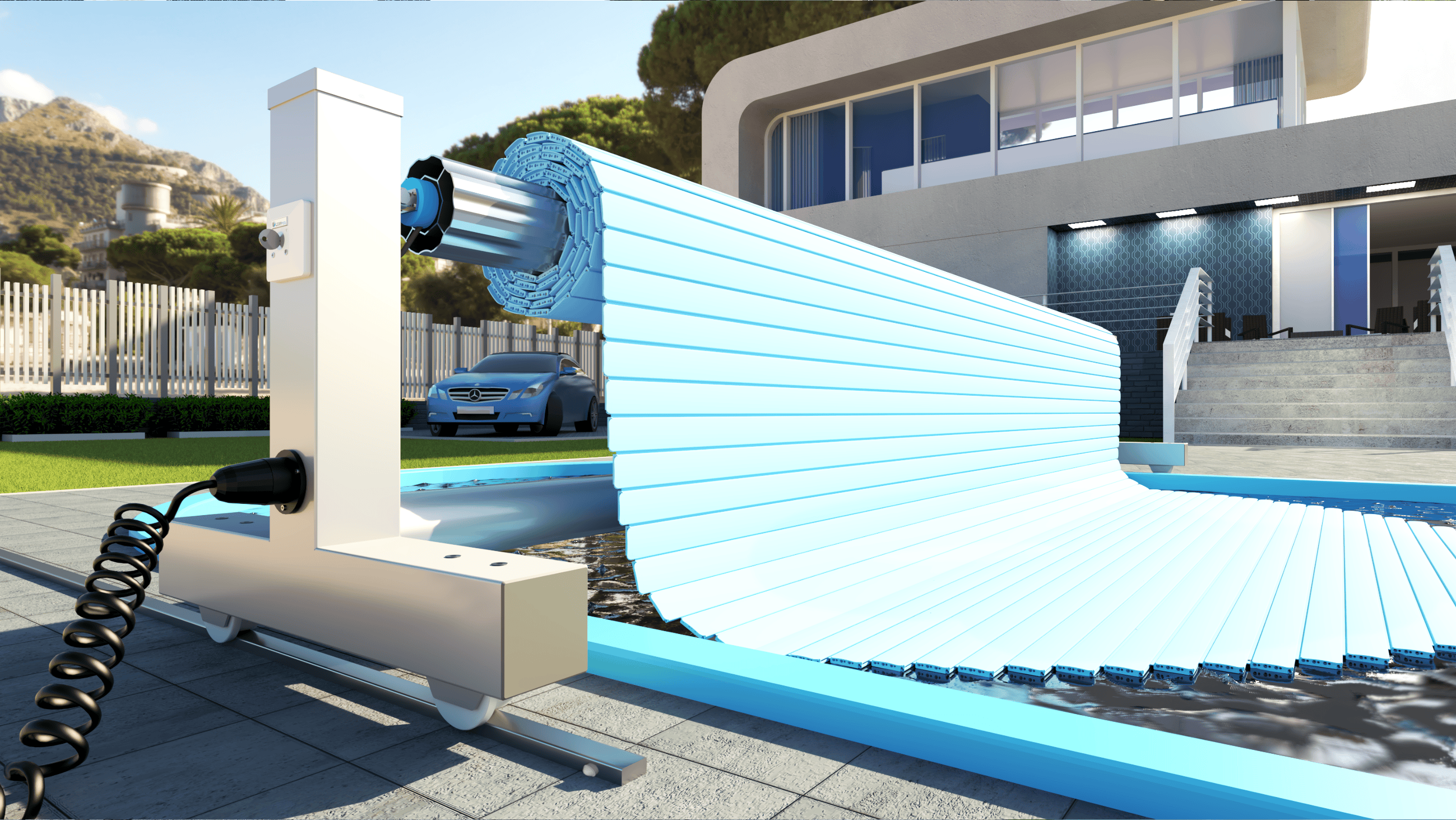 Mobil winder, Liderpool roller shutters, pool covers